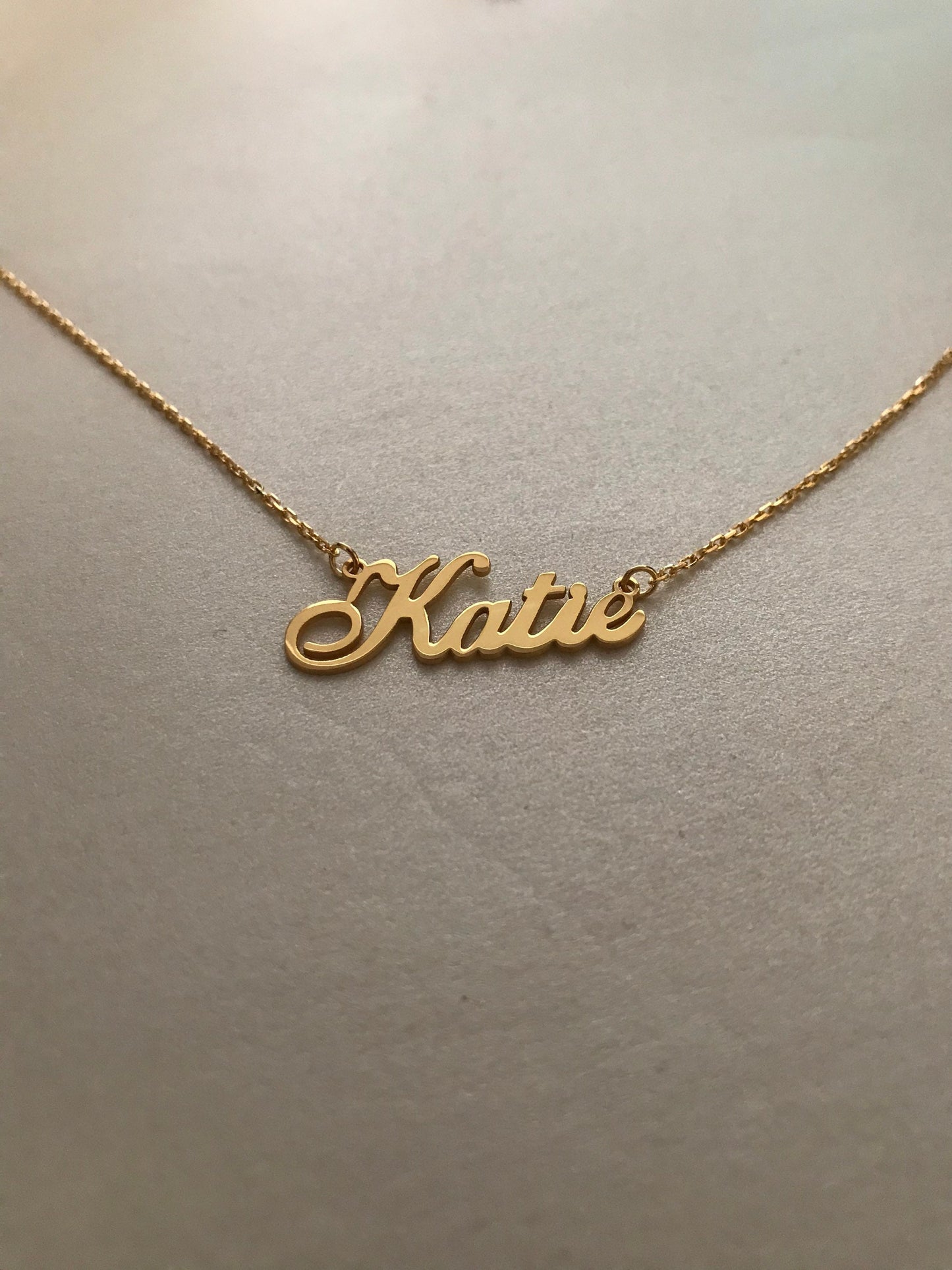 14k Solid Gold Name Necklace • Gold Name Necklace • Dainty Gold Name Necklace • Name Necklace • Personalized Jewelry • Tiny Name Necklace •