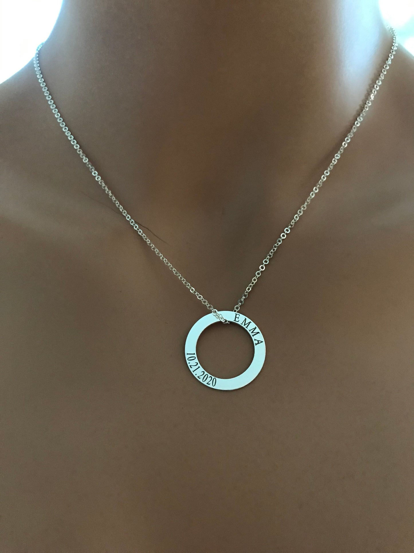 Personalized Necklace - Personalized jewelry - Name necklace - circle necklace - Christmas gift - Personalized Jewelry - Perfect Gift