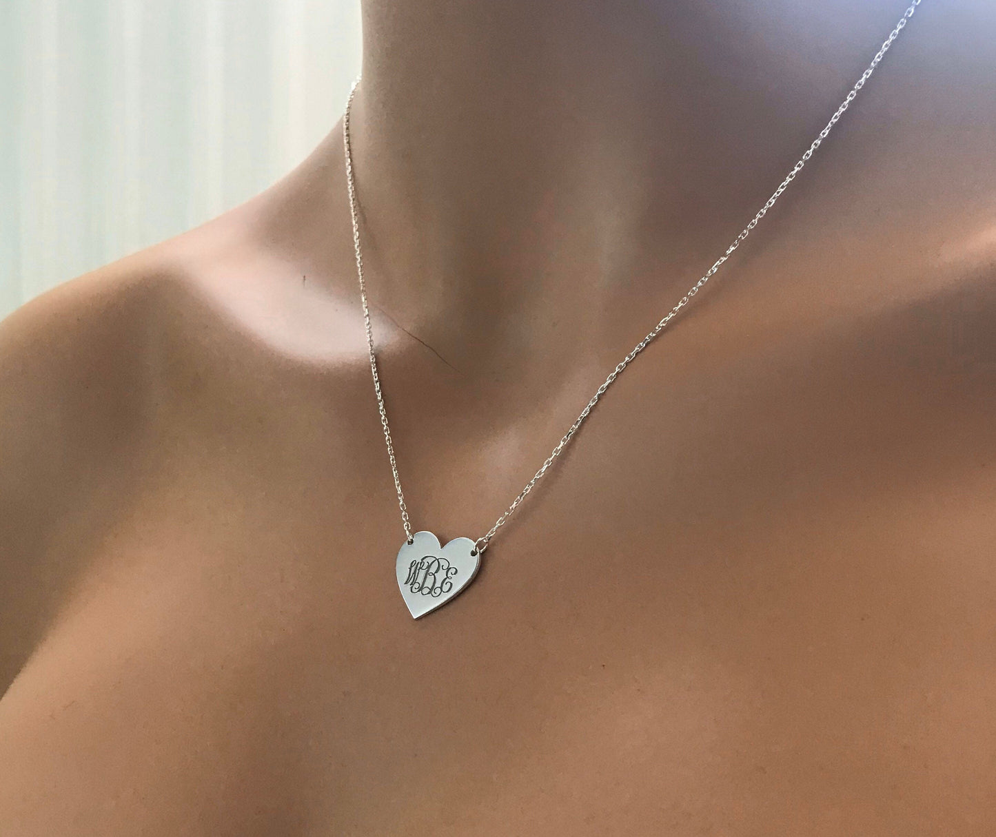 Custom Heart Necklace • Sister Mother Gift • Dainty Monogram Necklace • Bridesmaids Gifts • Personalized Gifts • Perfect Gift For Her
