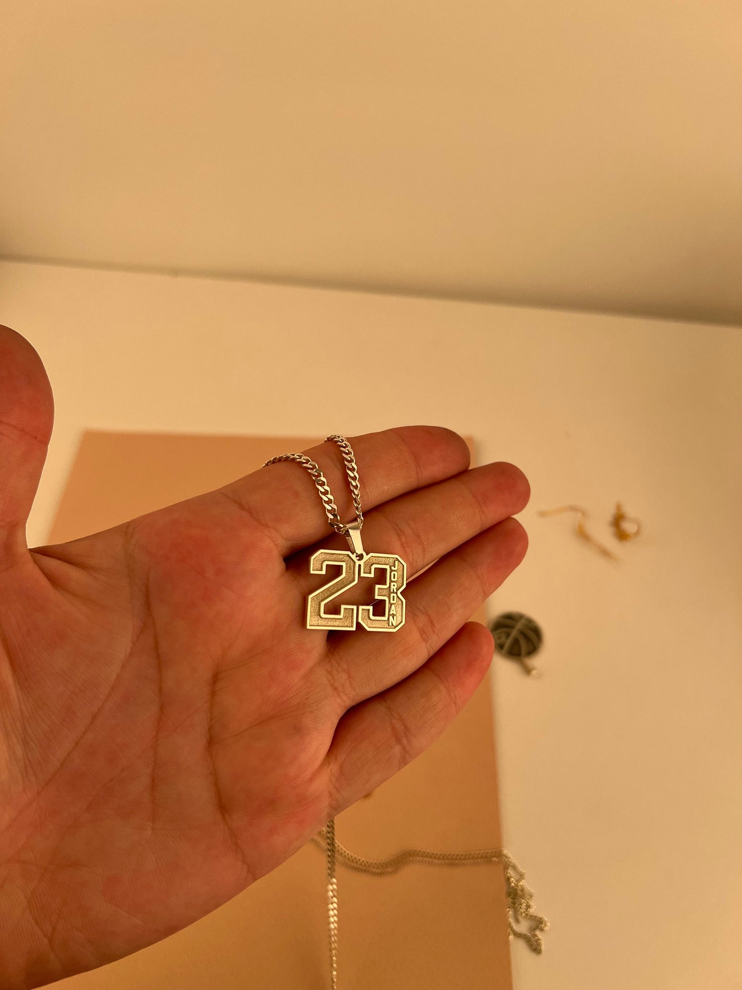 Sport Number Necklace, Gold Number Necklace, Year Necklace, Custom Lucky Pendant Customize Necklace With Number, Sport Lover Gifts For Men