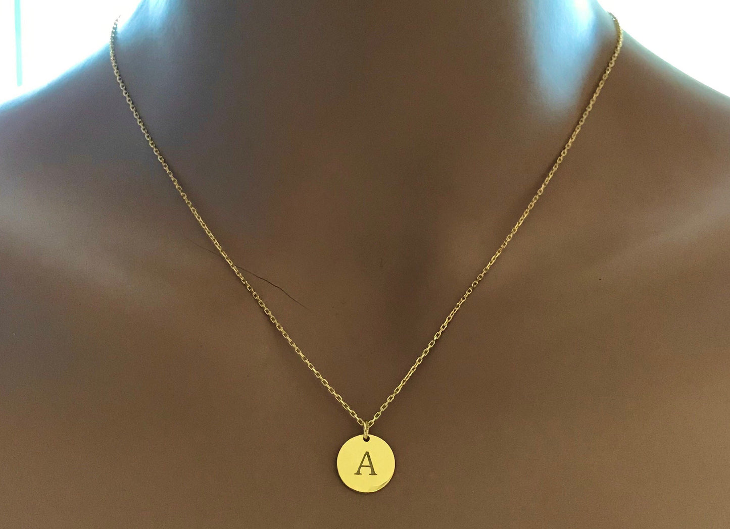Disc Necklace • İnitial Necklace • Initial Disc Necklace • Personalized Necklace • Personalized Gifts • Personalized Jewelry • Name necklace
