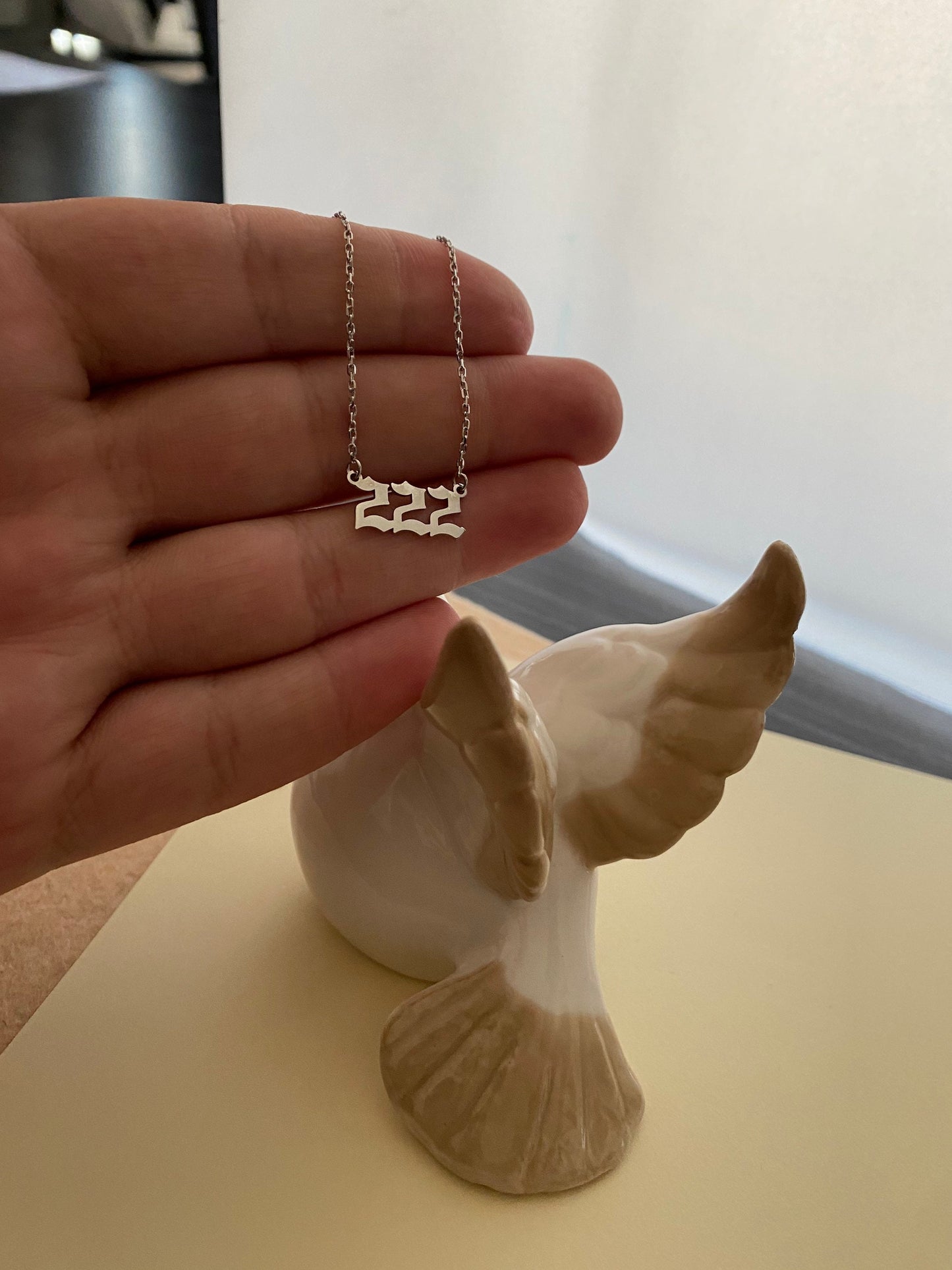 Tiny 1111 Angel Number Necklace - 888 Angel Number - 111 222 333 555 666 777 999 - 444 Angel number, 925 Sterling Silver Necklace - Solid