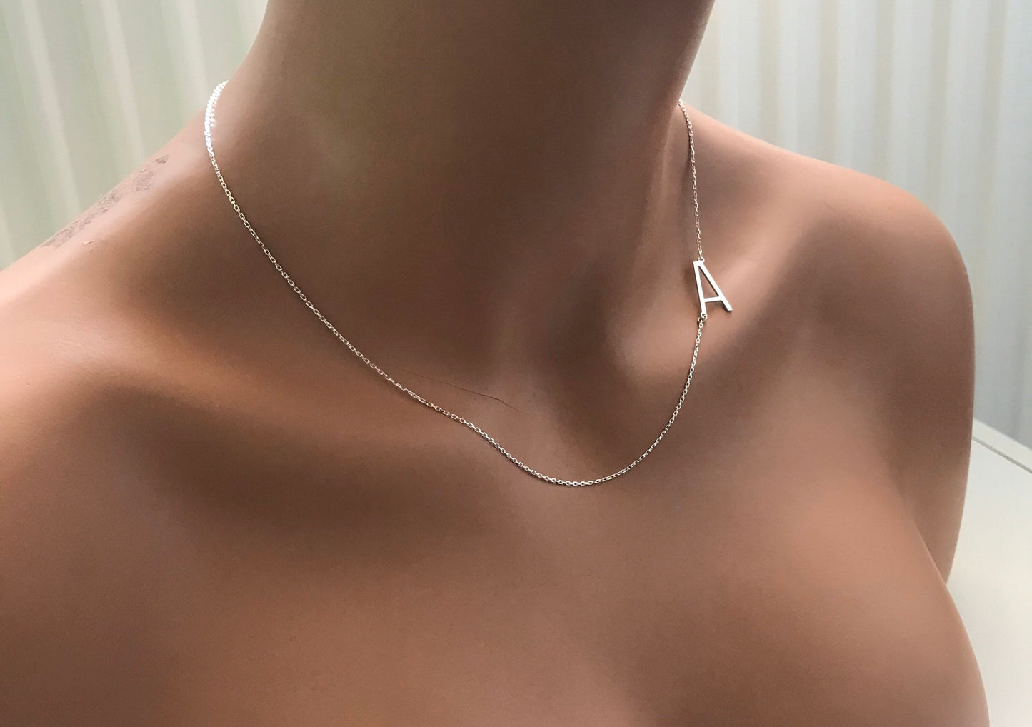 Sideways Initial Necklace • Letter necklace • Sideways cross • Personalized necklace • Gift For Her• Necklace For Women • Necklace With Name