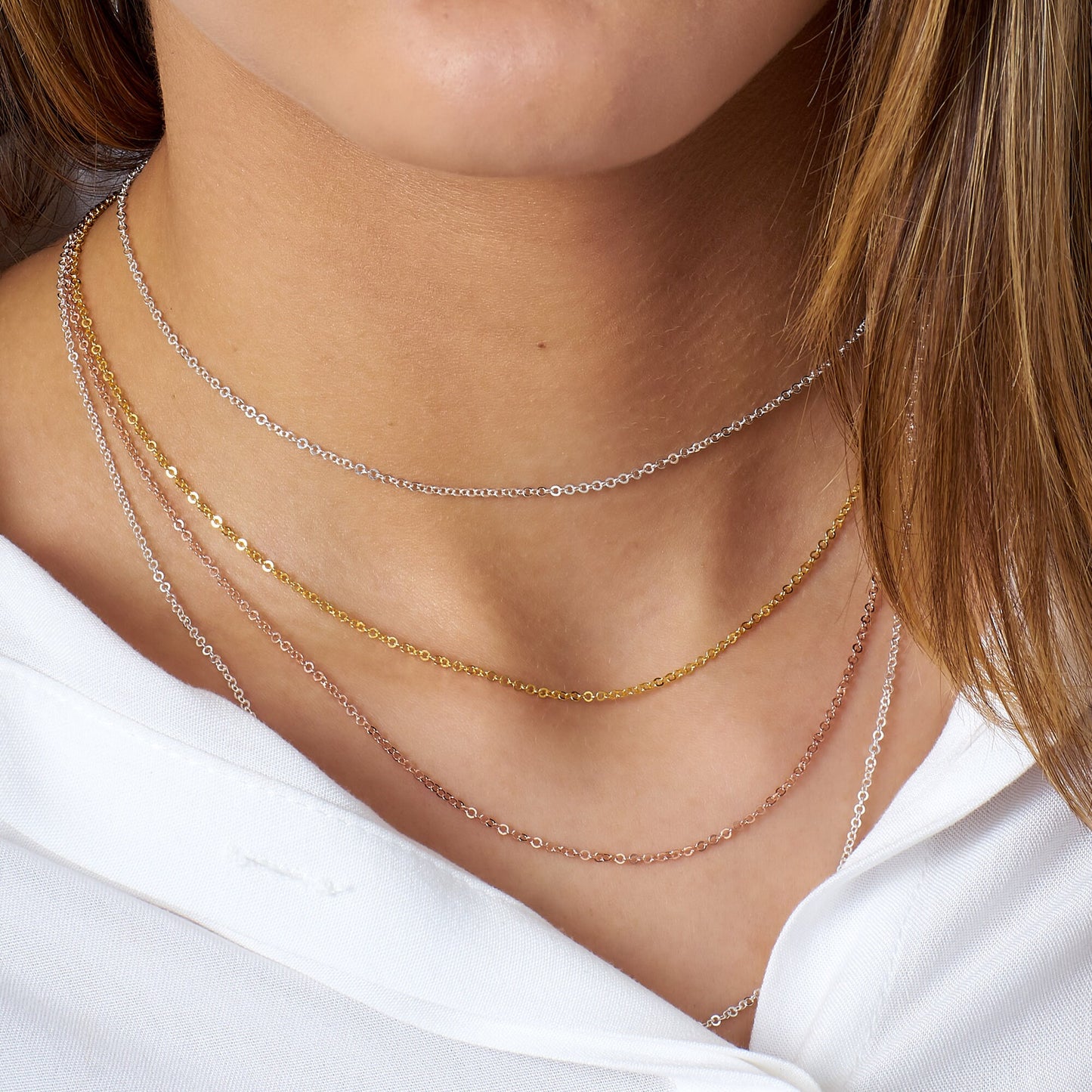 925K Sterling Silver Rolo chain, Dainty Chain