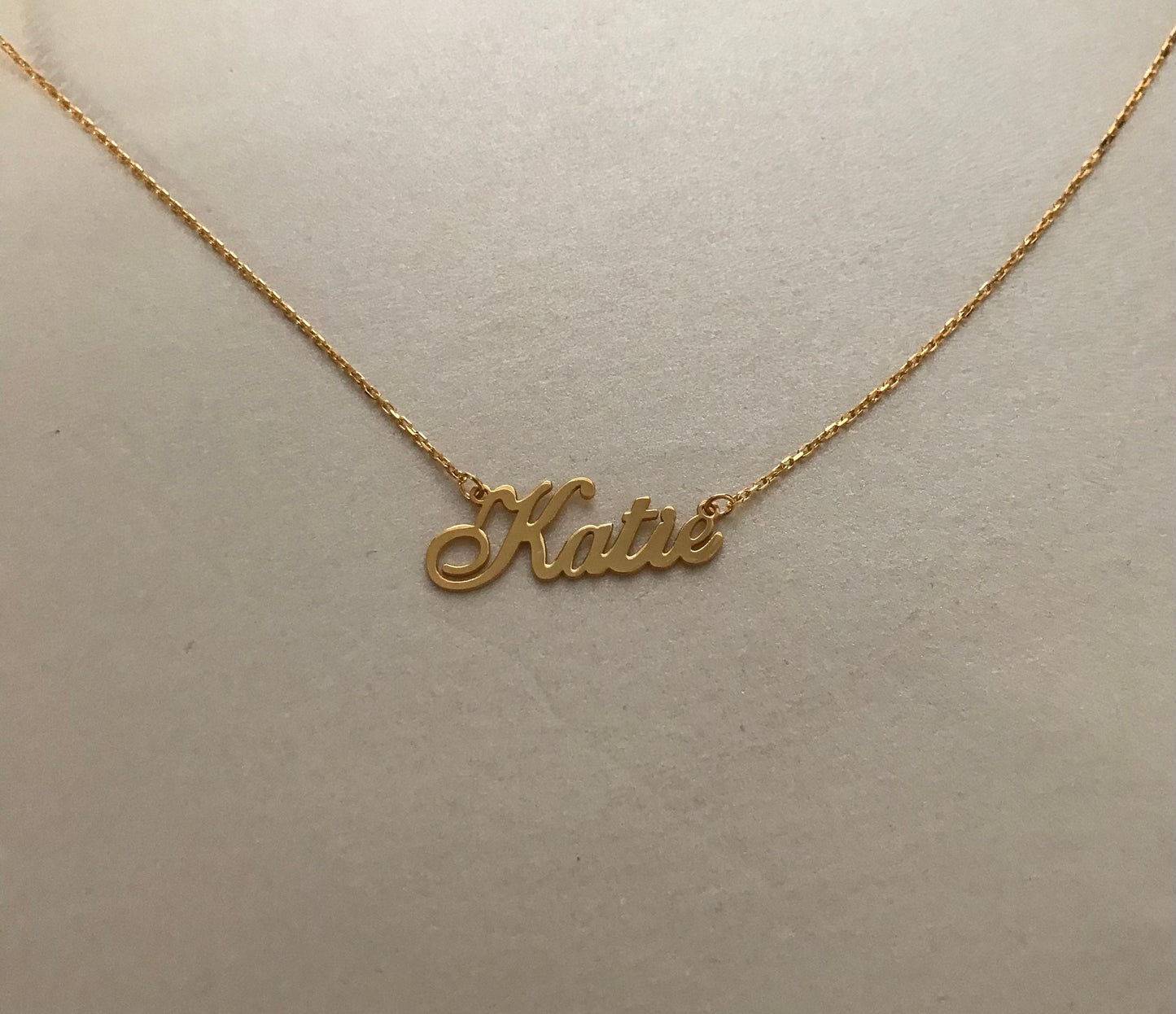 14k Solid Gold Name Necklace • Gold Name Necklace • Dainty Gold Name Necklace • Name Necklace • Personalized Jewelry • Tiny Name Necklace •