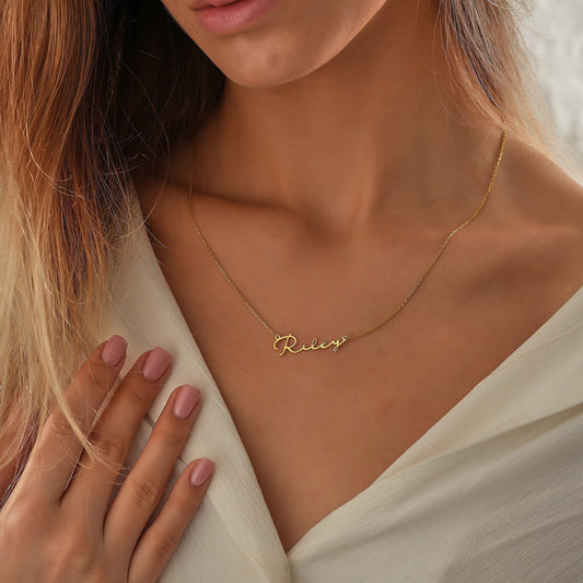 14K Gold Custom Name Necklace , Gold Name Necklace , Personalized Jewelry , Gift for Her , Necklaces for Women , Personalized Gift , Jewelry