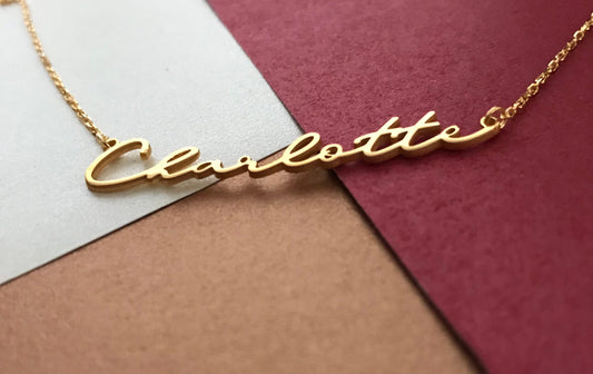14k Solid Gold Name Necklace • Gold Name Necklace • Dainty Gold Name Necklace • Name Necklace • Personalized Jewelry • Mothers Day Gift