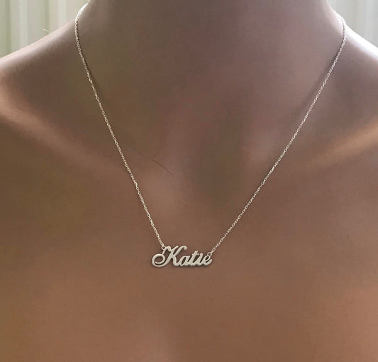 Name necklace,custom name necklace, silver name necklace ,personalized name necklace, perfect gift for her, best dainty necklace