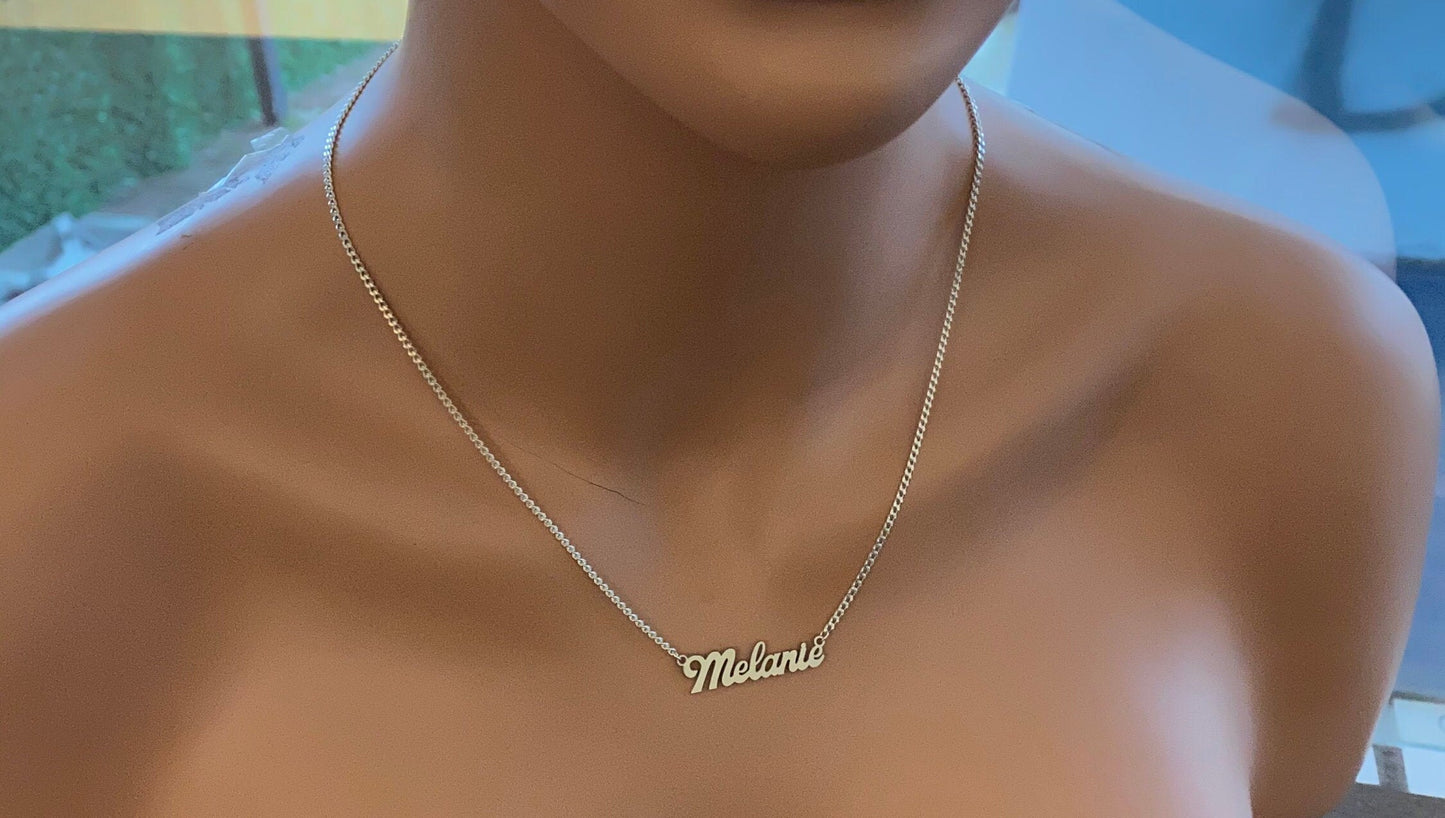 Name Necklace Personalized- Personalized Necklace -Name Necklace -Name Necklace for Women , Curb Chain Name Necklace , Personalized Gift