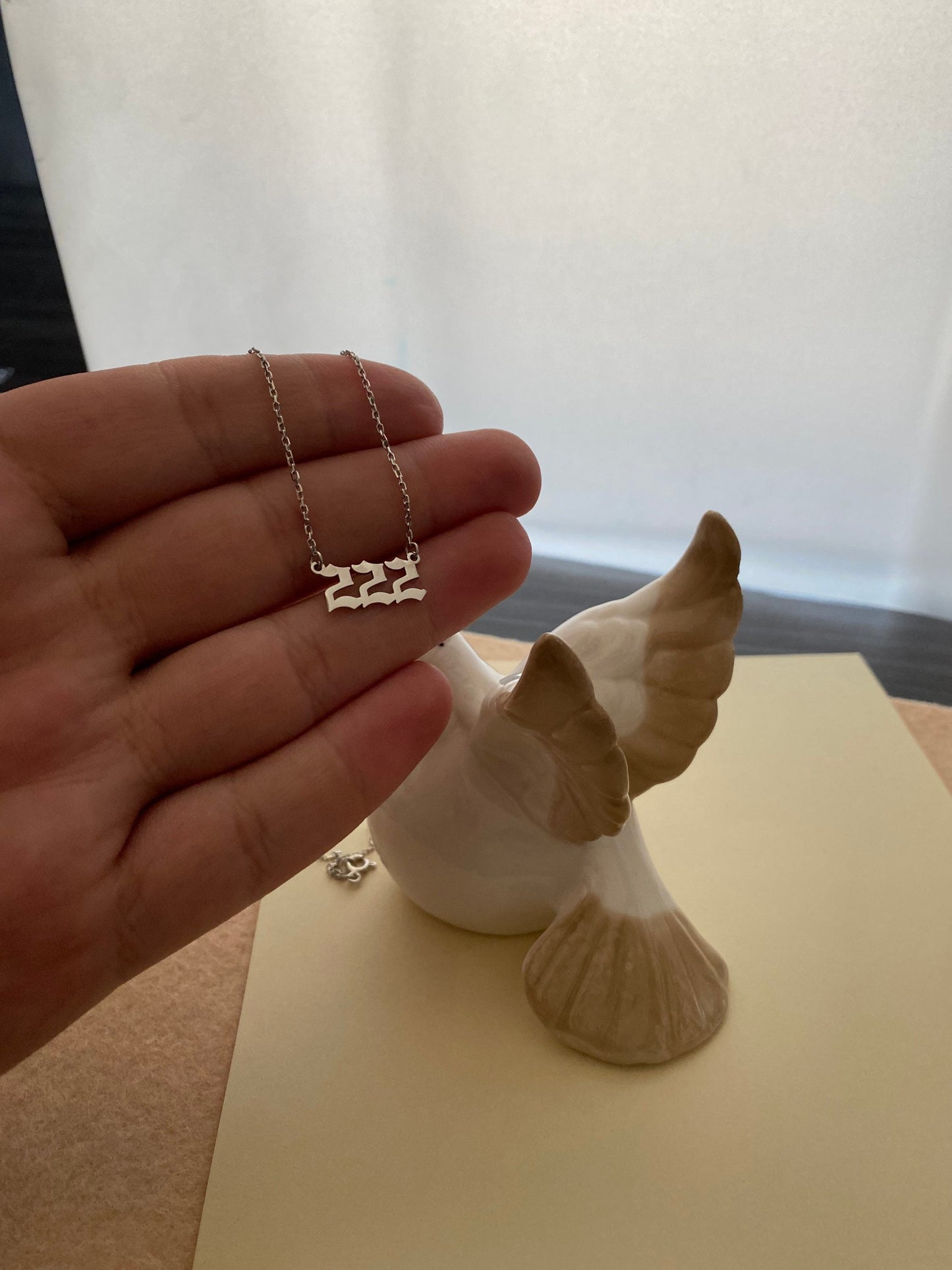 Tiny 1111 Angel Number Necklace - 888 Angel Number - 111 222 333 555 666 777 999 - 444 Angel number, 925 Sterling Silver Necklace - Solid