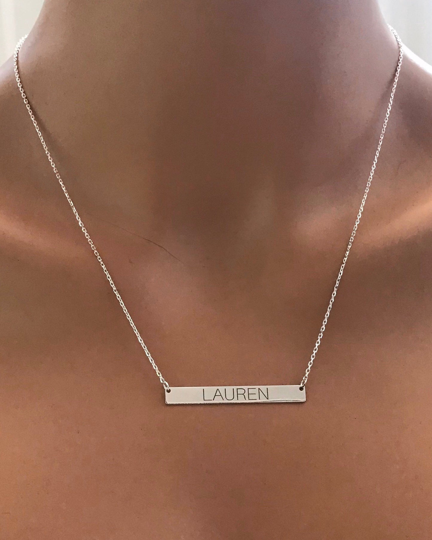 Custom Bar Necklace • Personalized Necklace • Valentine’s Gift • Best Friend Necklace • Anniversary Necklace • Personalized Gift