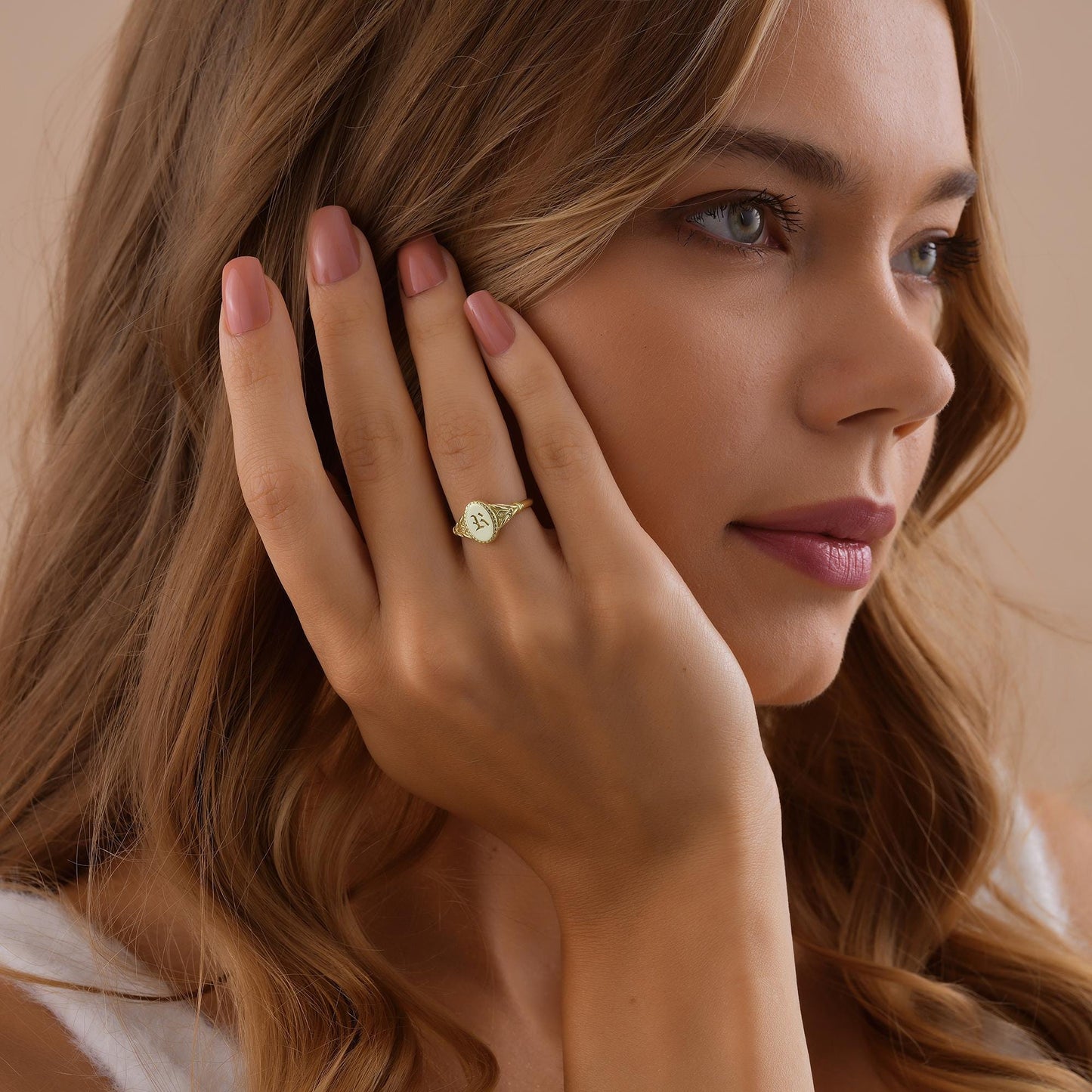 14K Gold Birth Flower Ring, Birth Flower Jewelry, Natural Inspired Ring, Birt Month Flower, Ring for Women, Floral Ring, Gift for Her