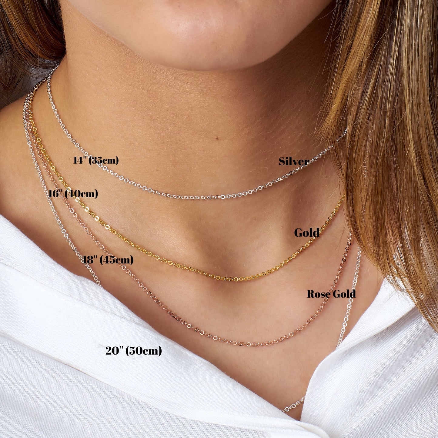 925K Sterling Silver Rolo chain, Dainty Chain