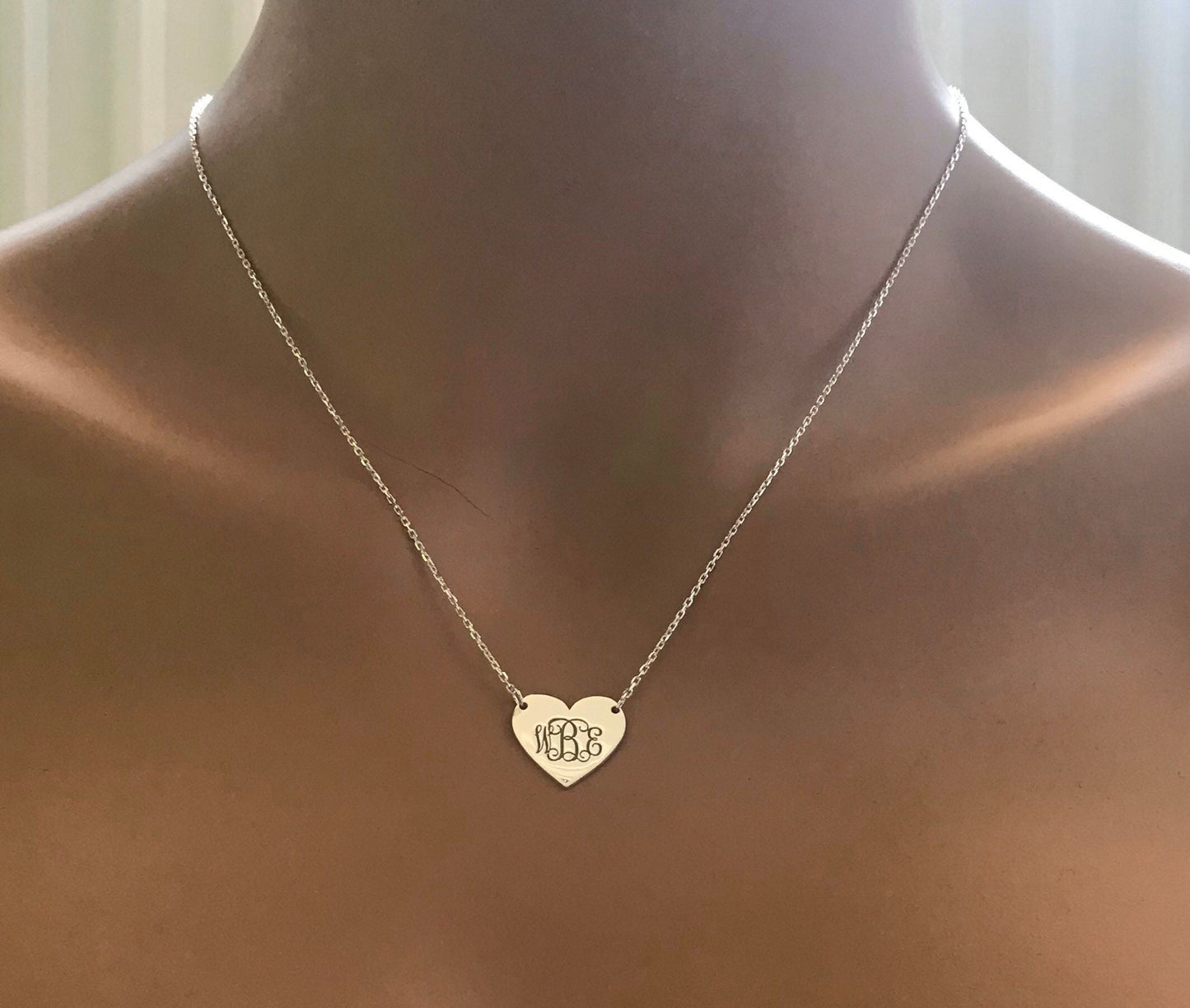 Custom Heart Necklace • Sister Mother Gift • Dainty Monogram Necklace • Bridesmaids Gifts • Personalized Gifts • Perfect Gift For Her