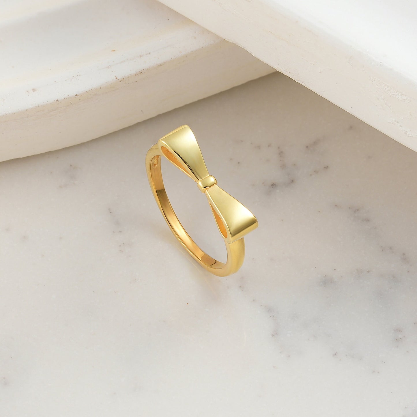 Gold Ribbon Bow Ring, 14K Gold Minimalist Bow Ring , Graduation Gift Pretty Ring, Classic Little Bow jewelry, Made of Gold, Friendship Ring