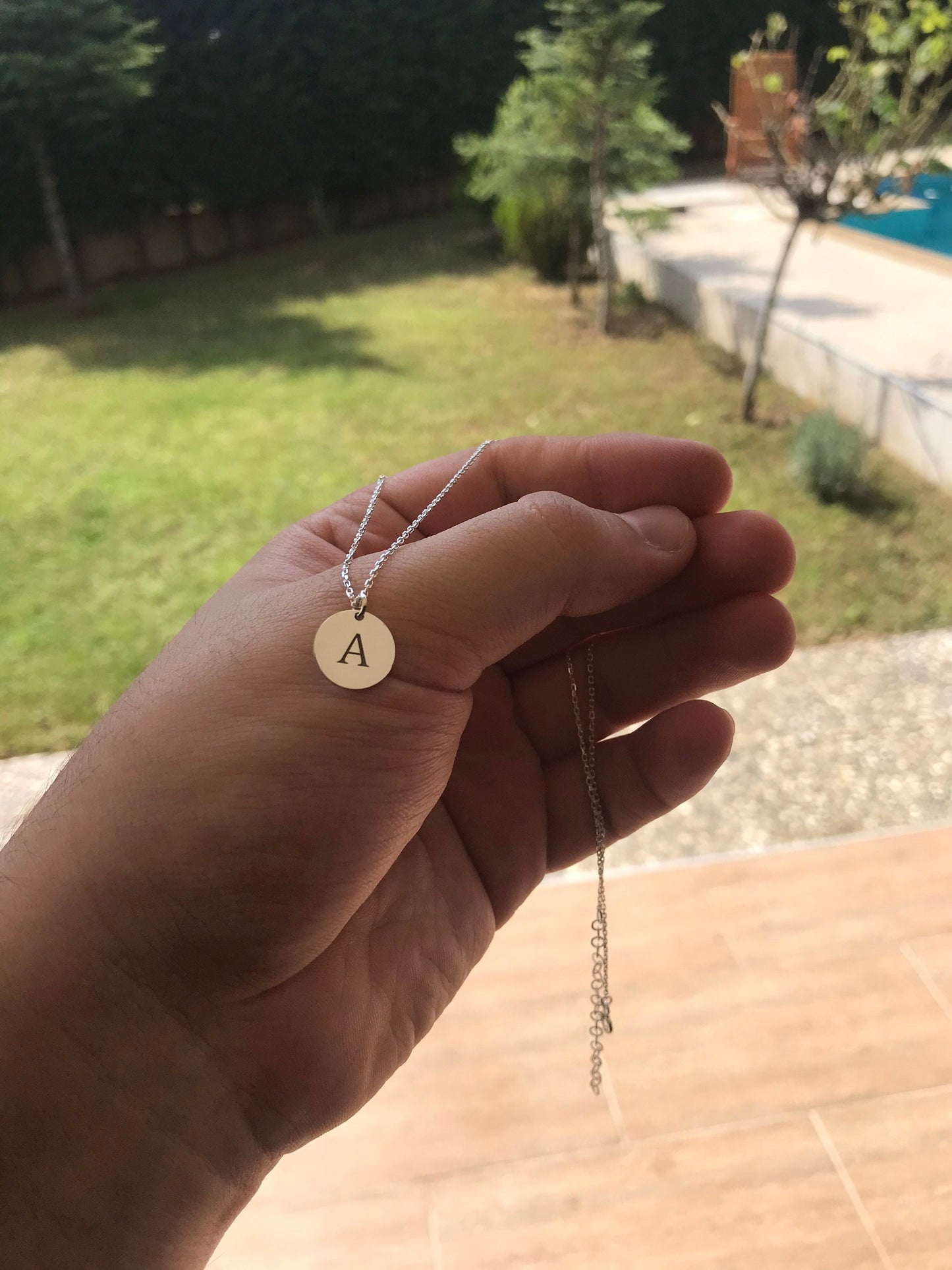 Initial Disc Necklace • Tiny Disc Necklace • Monogram Necklace • initial Necklace • Perfect Gift For Her • Christmas Gift • Bridesmaid Gift
