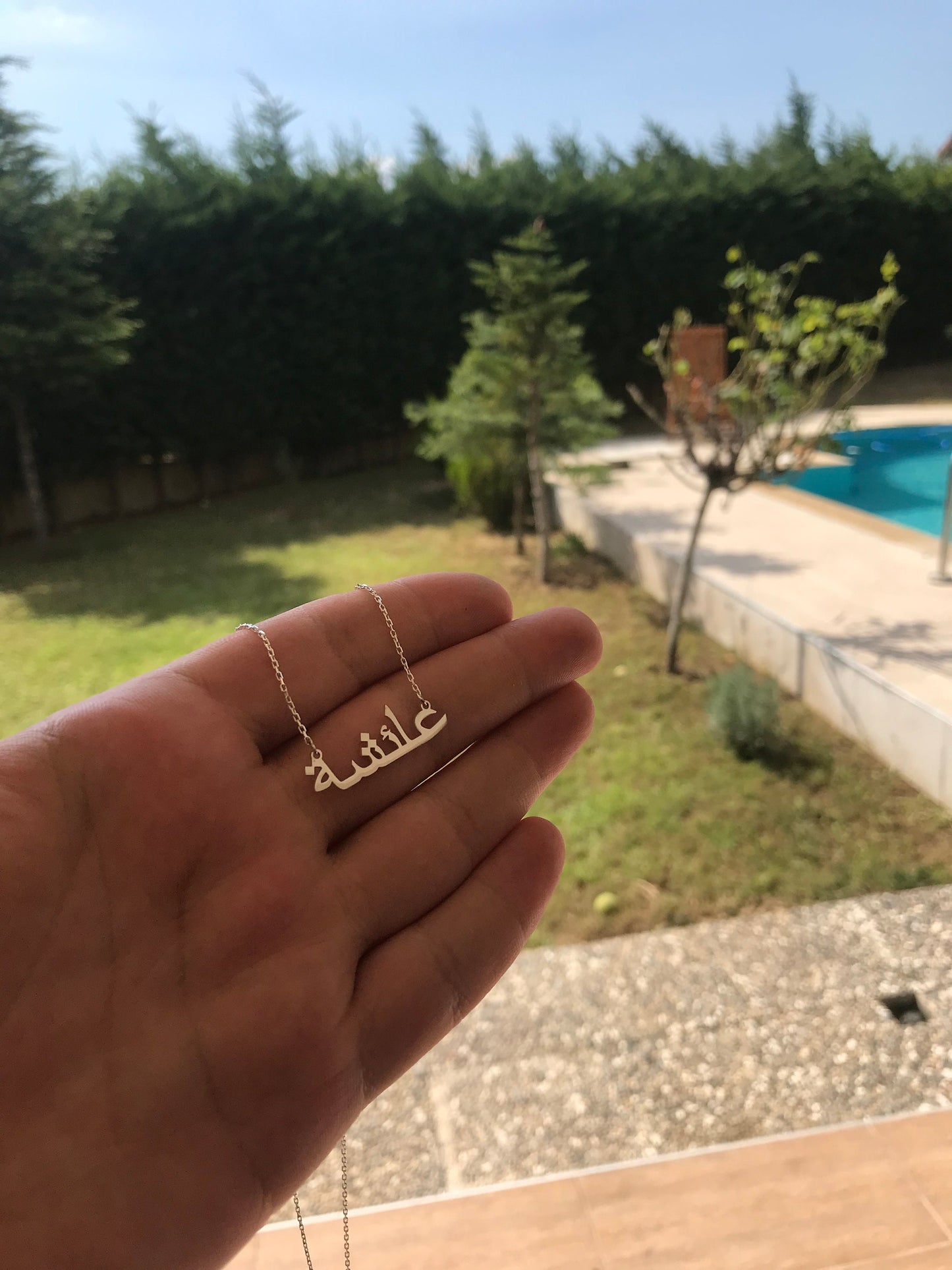14k Solid Gold Arabic Name Necklace • Gold Arabic Name Necklace • Dainty Gold Arabic Necklace • Name Necklace • Personalized Jewelry • Gold