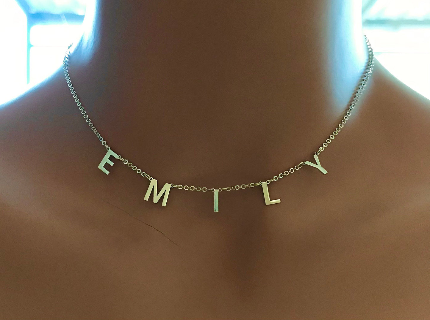 Gold Custom Letter Necklace • Initial Necklace • Custom Necklace • Gifts For Mom • Moms Gift • Christmas Gift • Personalized Letter Necklace