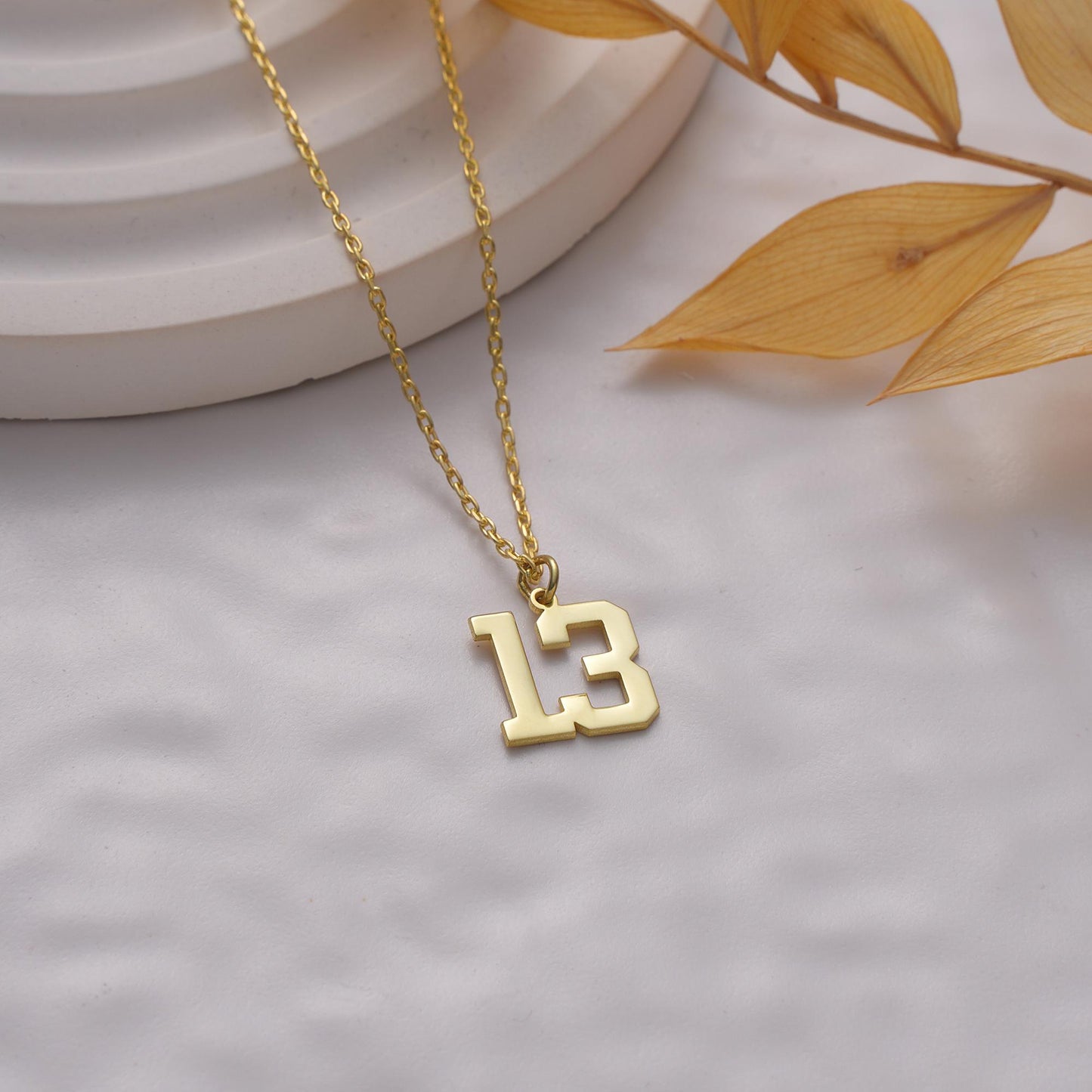 14K Gold Sport number pendant, Number Men Necklaces, Lucky Number Jewelry,Custom Necklace with Number,Number Year Necklace,Sport Men Jewelry