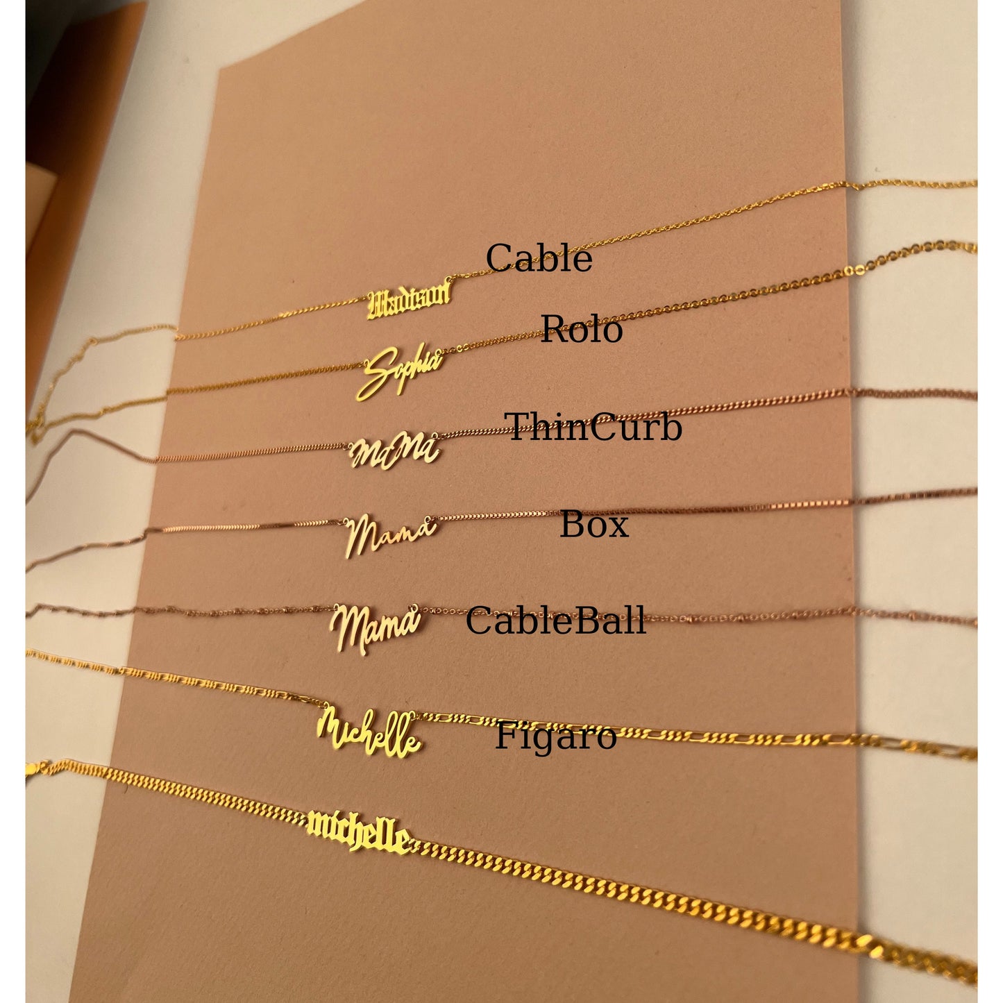 14K Solid Gold Name Necklace, Nameplated Jewelry, Personalized Gift, Necklace for Women, Gold Name Necklace, Mom and Girls Name Necklace