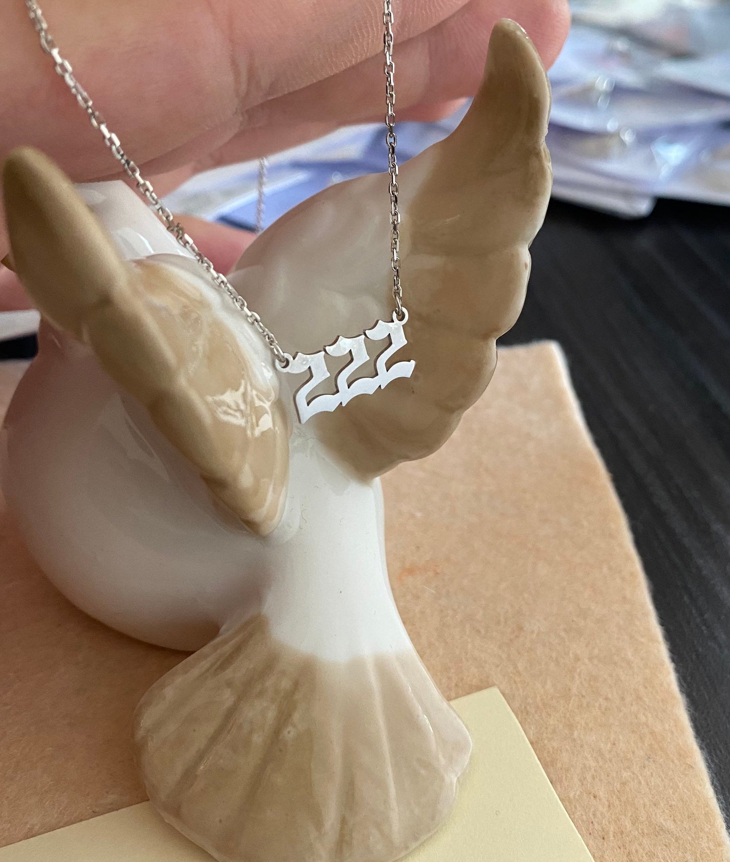 Tiny 1111 Angel Number Necklace - 888 Angel Number - 111 222 333 555 666 777 999 - 444 Angel number, 925 Sterling Silver Necklace - Solid