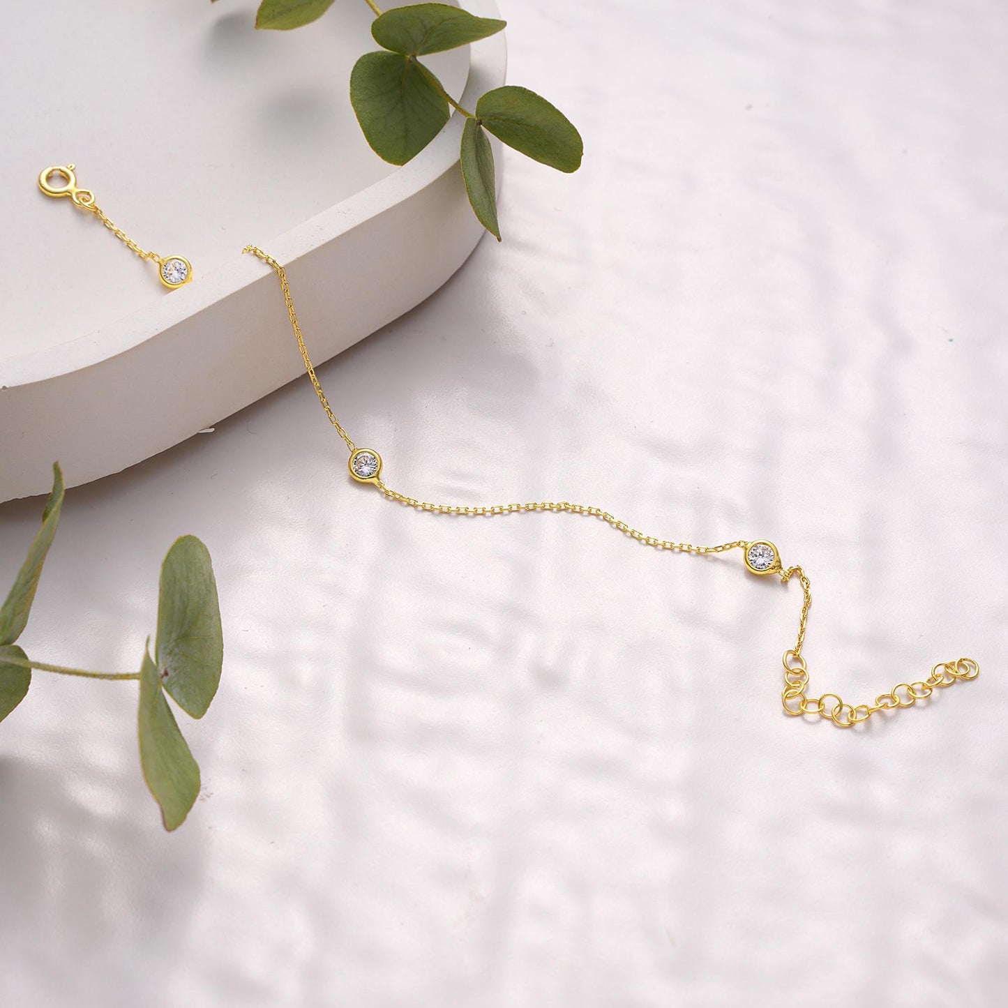14K Gold Diamond Station Bracelet,Diamond Bracelet,14k Gold Yard Bracelet,Gold Bracelet,Dainty Diamond Bracelet,Diamond Bezel Bracelet