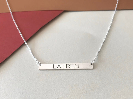 Custom Bar Necklace • Personalized Necklace • Valentine’s Gift • Best Friend Necklace • Anniversary Necklace • Personalized Gift
