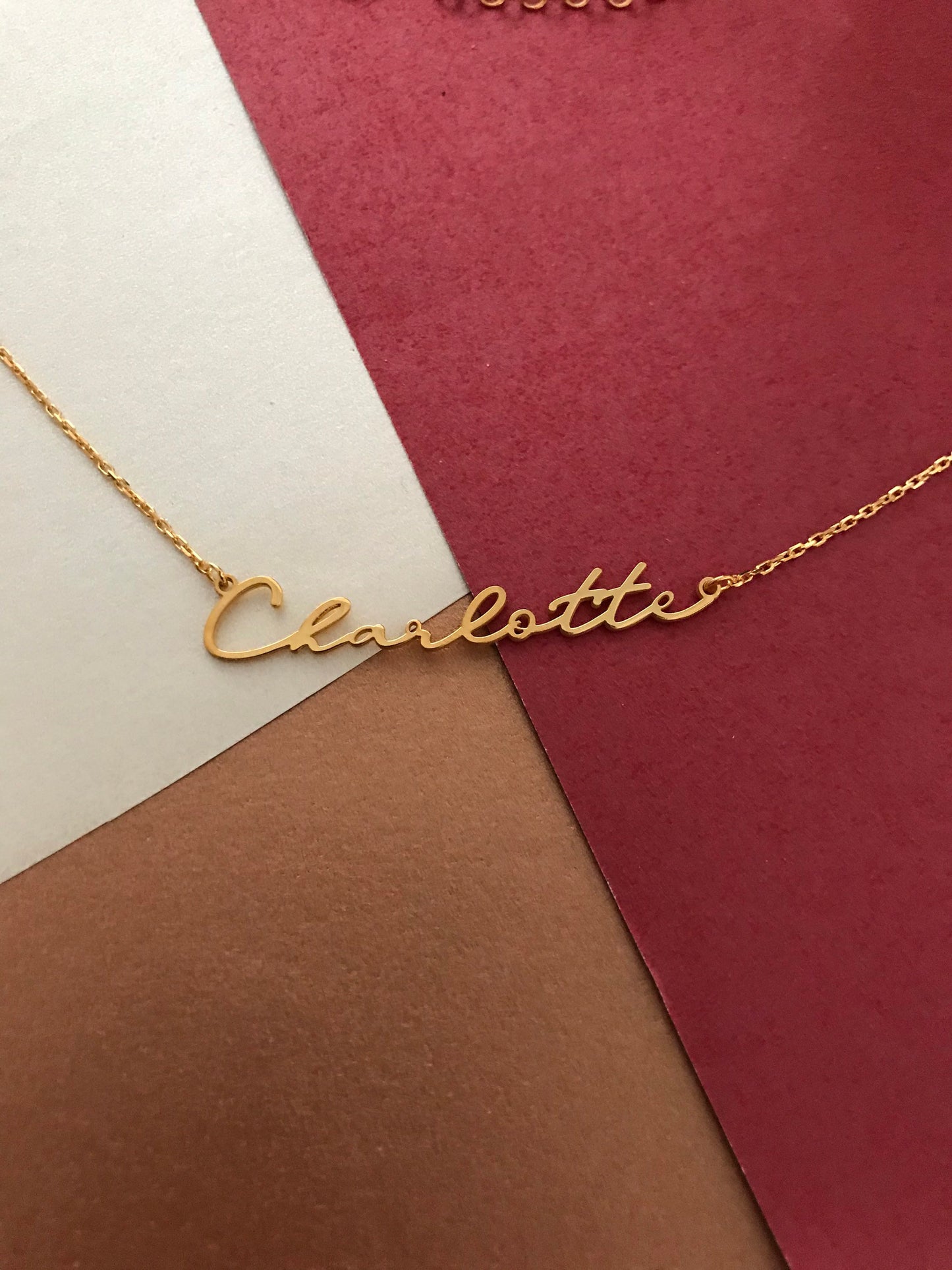 14k Solid gold name necklace - Name necklace - Gold name necklace - Solid gold necklace - Personalized jewelry - Mothers Day Gift