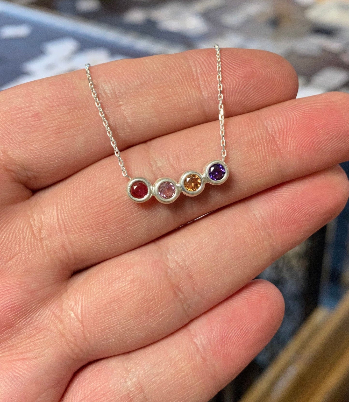 Personalized Birthstone Necklace gifts for Mom, Birthstone Necklace, Gifts for Her, Birthday Gift, Birthstone Gifts, Christmas Gifts