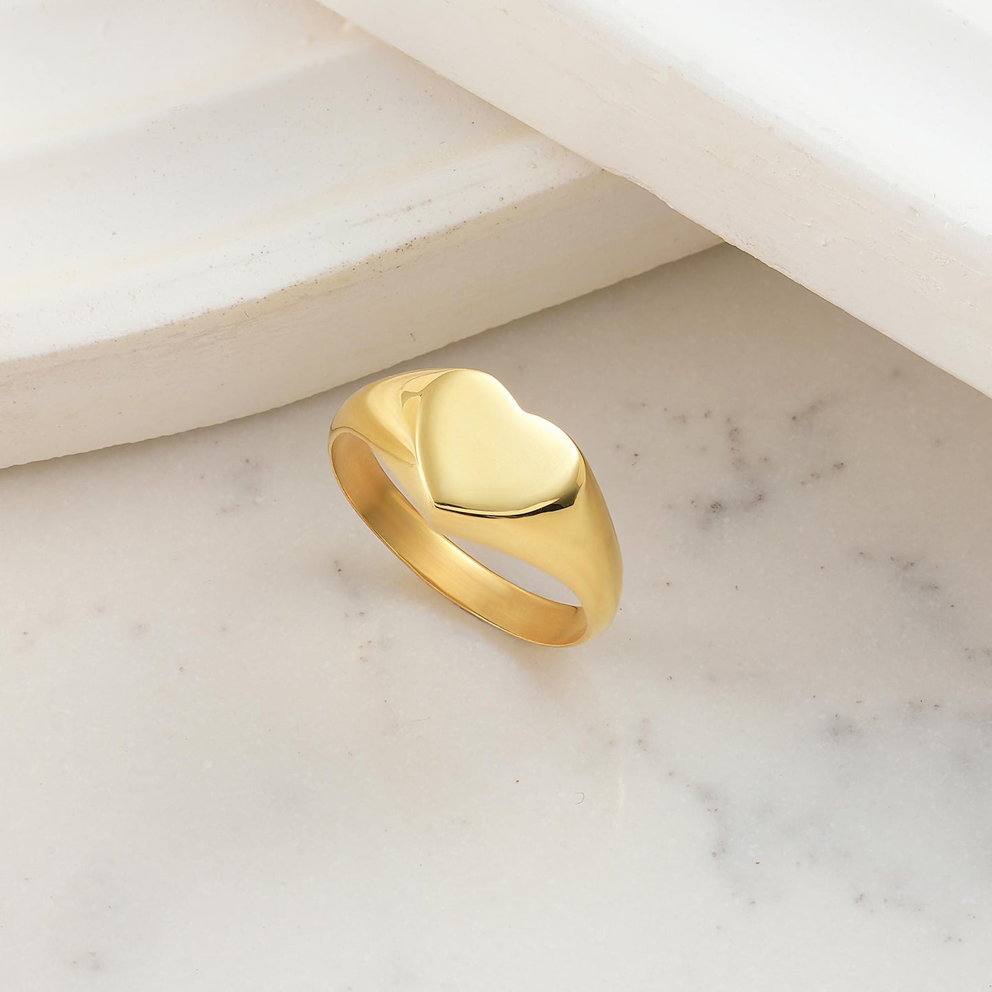 14K Gold Initial Signet Ring, Personalized Old English Gold Signet Ring, Gift for Women, Bridesmaid Gift, Gift For Her,Silver and Rose Gold