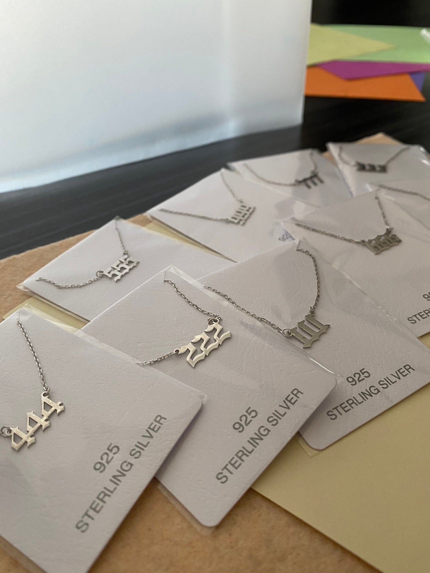 Tiny Angel Number Necklace - 888 Angel Number - angel number poster - 444 Angel number, 925 Sterling Silver Necklace - Solid Gold