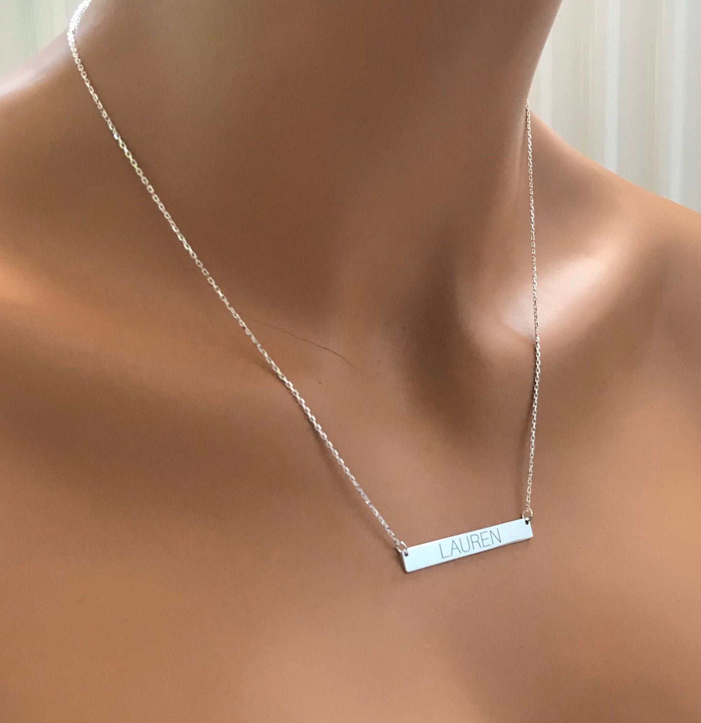 Custom Bar Necklace • Personalized Necklace • Valentine’s Gift • Best Friend Necklace • Anniversary Necklace • Personalized Gift