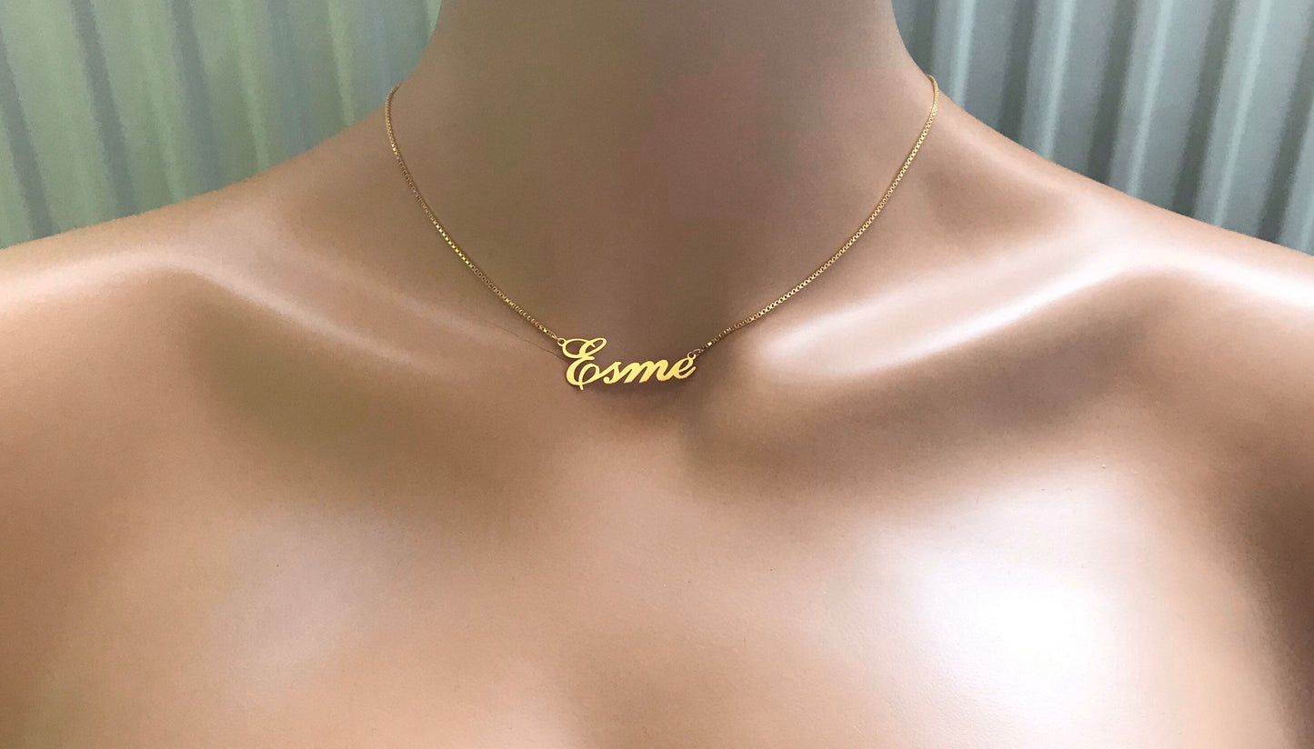 Dainty Name Necklace,Personalized Name Necklace,Custom Name Necklace,initial Necklace,Gold Name Necklace,Name Necklace,Sister and mothergift