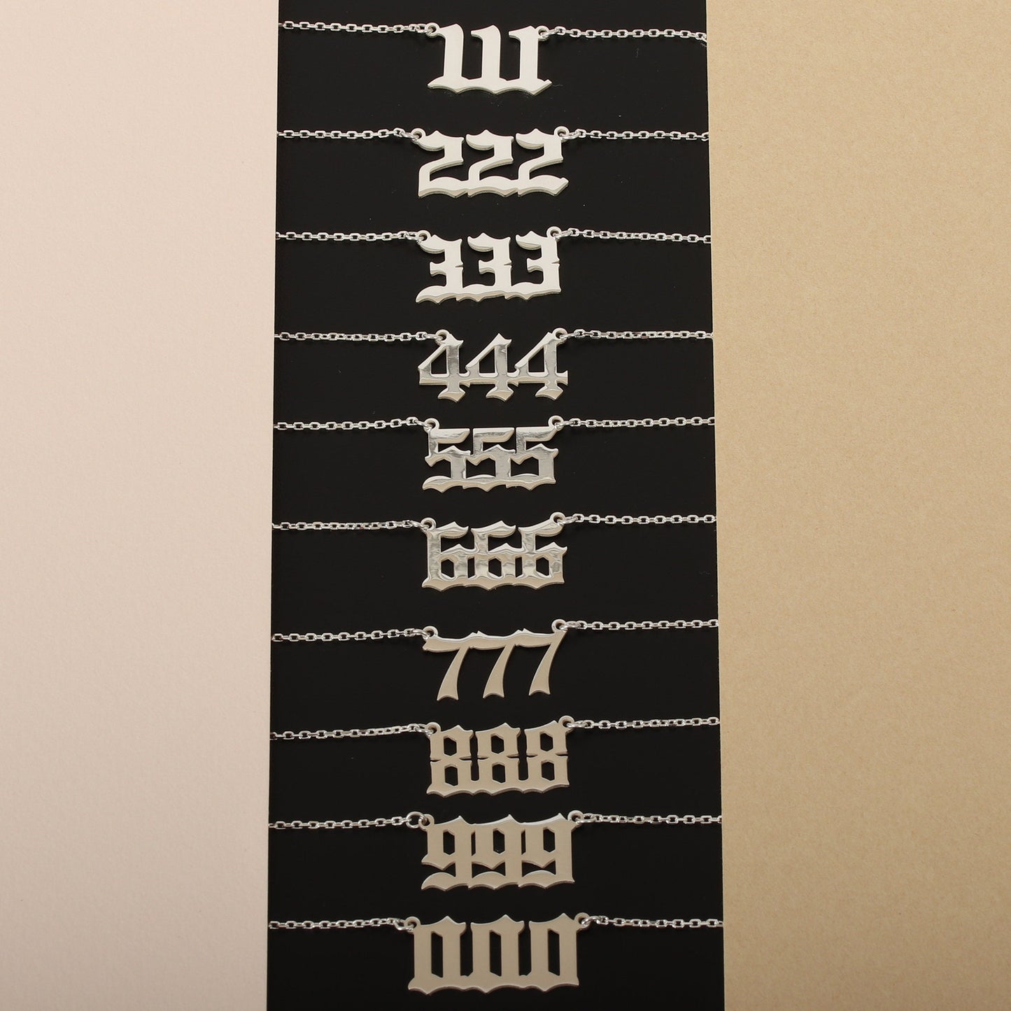 Angel Number Necklace, Personalized Gifts, 925 Sterling Silver Necklace, 222, 444, 888, 777, 999, 111, 333, 555, 666, Devil Necklaces