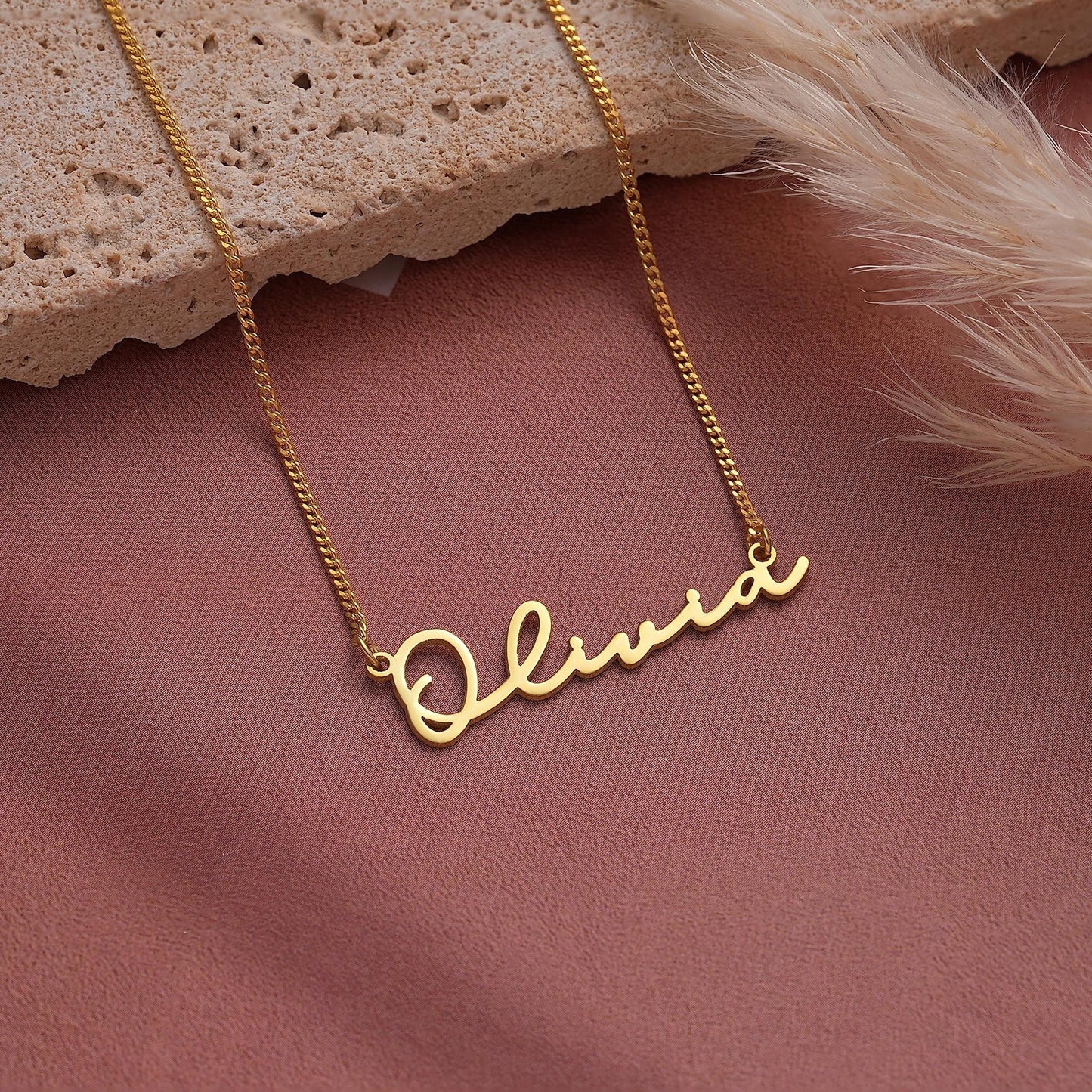 14K Gold Custom Name Necklace,14K Gold Plated Name Necklace,Personalised Name Necklace,Birthday Gift for Her, Mother's Day Gift,Gift for Mom