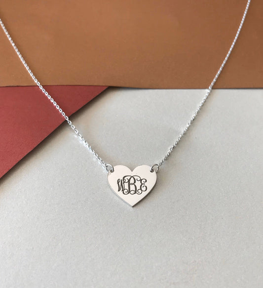 Custom Heart Necklace • Sister Mother Gift • Dainty Monogram Necklace • Bridesmaids Gifts • Personalized Gifts • Perfect Gift For Her
