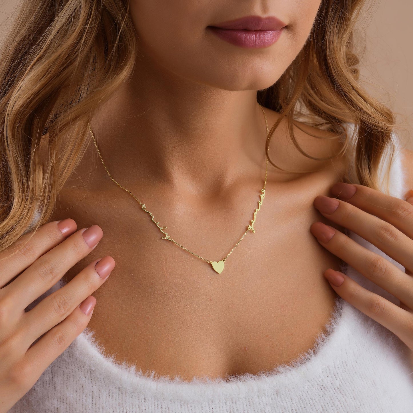14K Gold Initial Necklace, Custom Drop Name Necklace, Gold Name Y Necklace, Personalized Gift for Her, Bridesmaid Jewelry, Christmas Gift