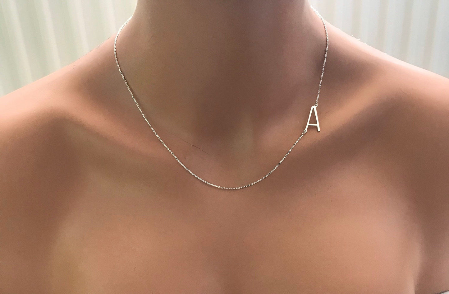Sideways Initial Necklace • Letter necklace • Sideways cross • Personalized necklace • Gift For Her• Necklace For Women • Necklace With Name