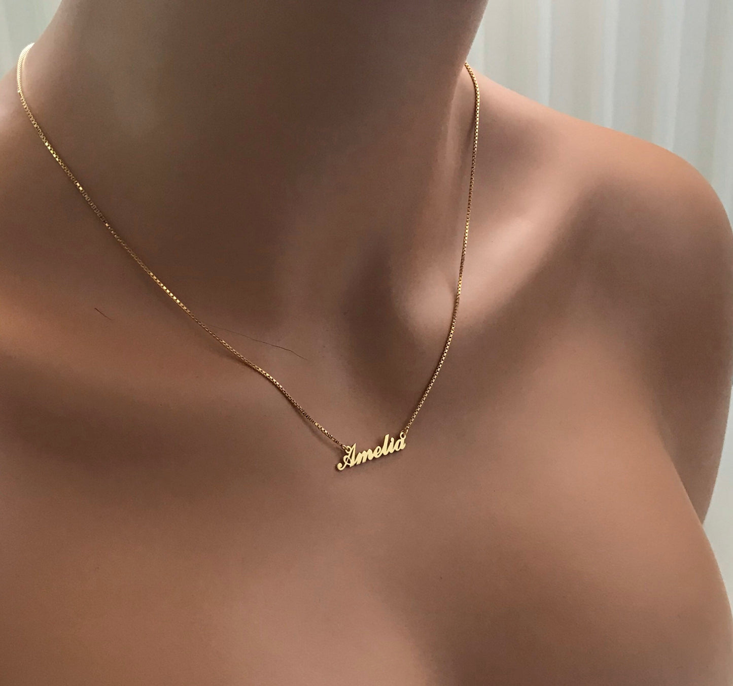 Tiny Gold Name Necklace,Name necklace, Custom Name Necklace,Personalized Name Necklace,personalized jewelry,personalized necklace
