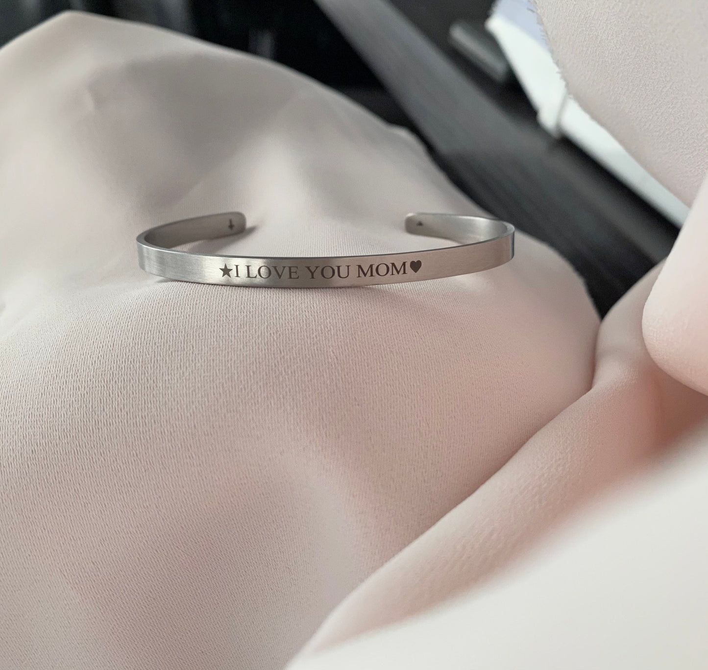 Stainless Steel Cuff Bracelet - Adjustable Cuff Bracelet- Personalized Gift - Mothers Day Gift - Mom Gift - Personalized Jewelry