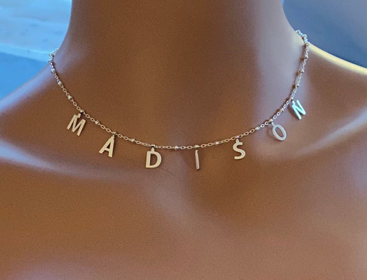 Name Necklace - Initial Necklace - Letter Necklace - Custom Necklace - Personalized Necklace - Gifts For Mom - Moms Gift - Birthday Gift