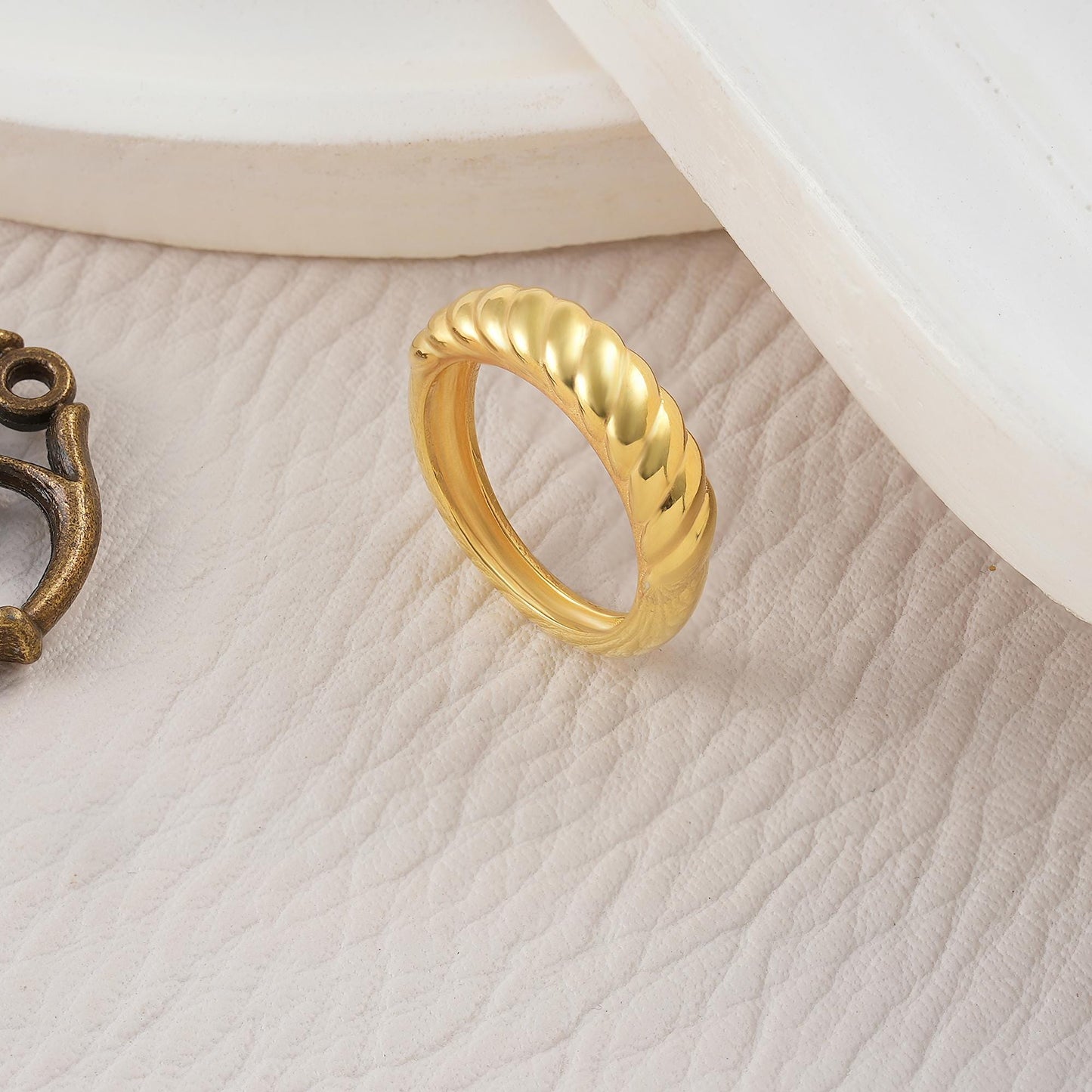 14K Gold Anxiety Ring Spinner and Interlocking Fidget Rings, Personalized Gold Filled Popular Right Now Gift for Her