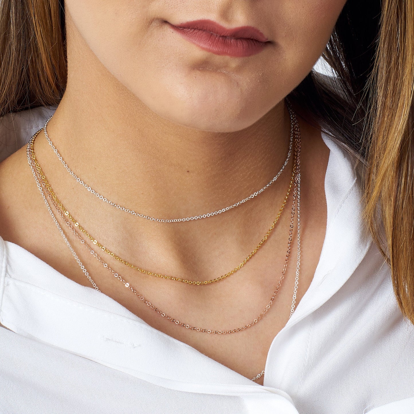 925K Sterling Silver Rolo chain, Dainty Chain