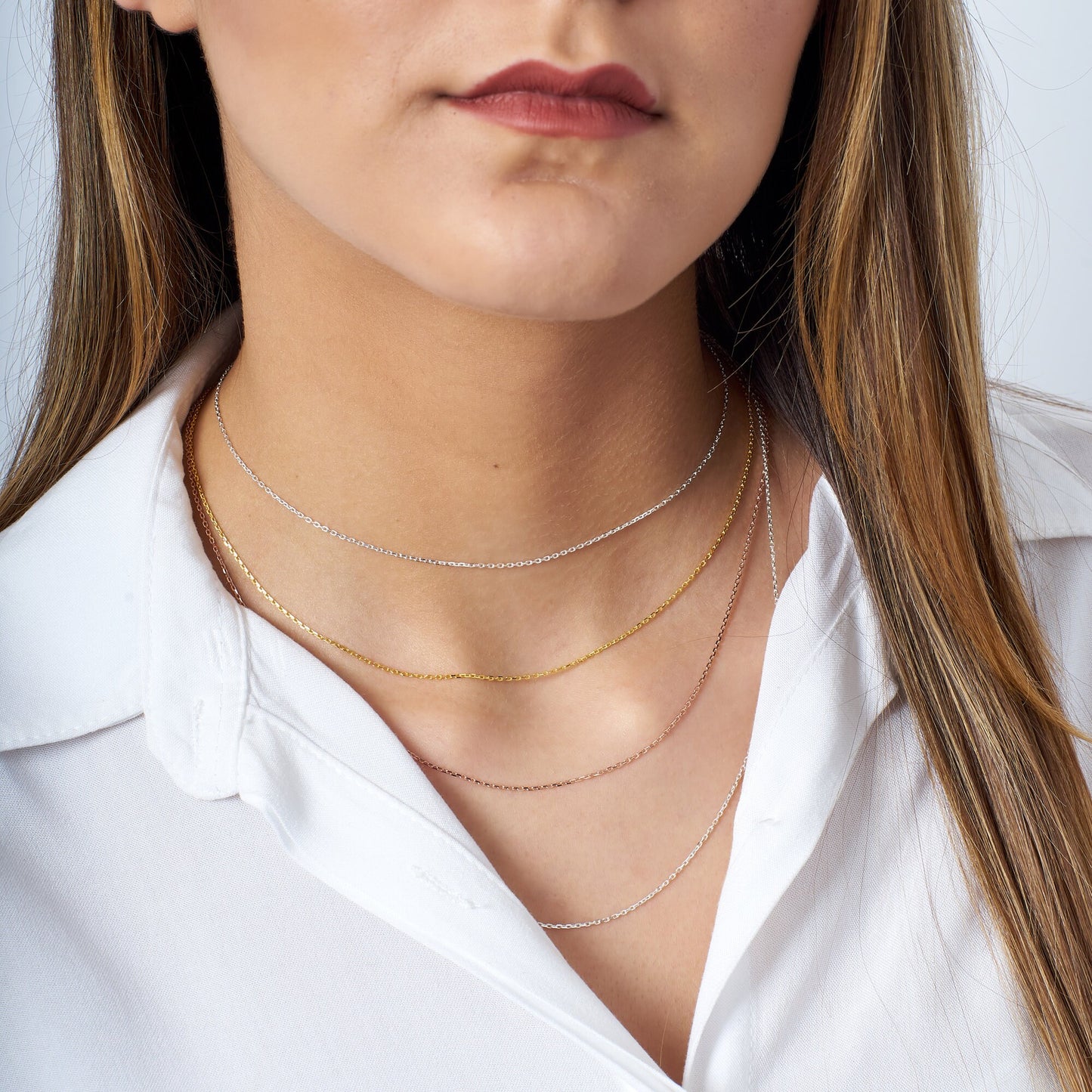 Solid 925k Sterling Silver Cable Chain, 14" 16" 18" 20" 22" 24" length, 925 Solid, Sterling Silver, Finished Chain, Necklace