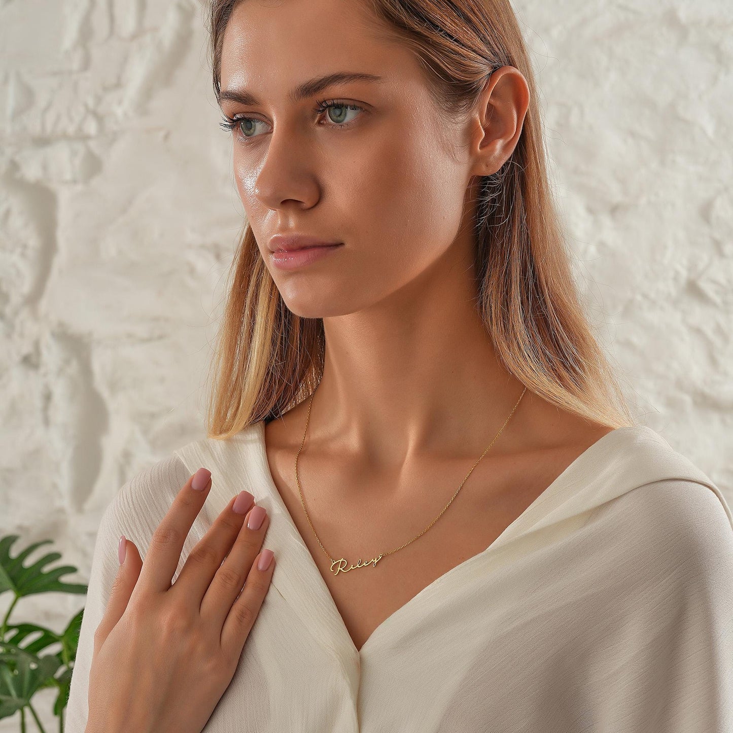 14K Gold Personalized Signature Necklace, Custom Name Necklace, Signature Name Necklace, Dainty Name Jewelry, Gift For Her, Mother Day Gift