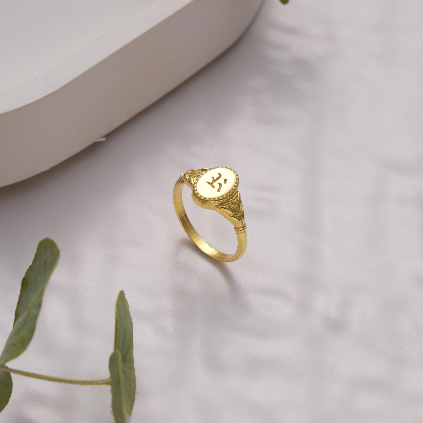 14K Gold Personalized Birth Flower Ring, 12 Birth Month Flower Jewelry, Custom Mother Floral Ring for Women, Family Rings,Personalized Gift
