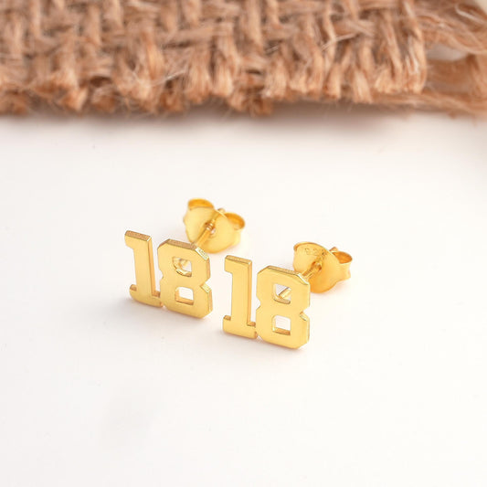 14k Gold Alphabet earring, Cz stud initial earring, Alphabet stud, 925 Sterling silver post earring,Initial stud, Initial earring, Gold stud