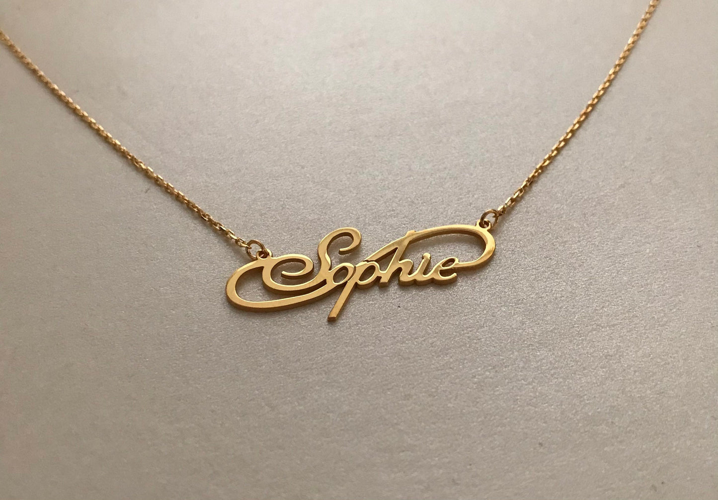14k Solid Gold Name Necklace • Gold Name Necklace • Dainty Gold Name Necklace • Name Necklace • Personalized Jewelry • Tiny Name Necklace •