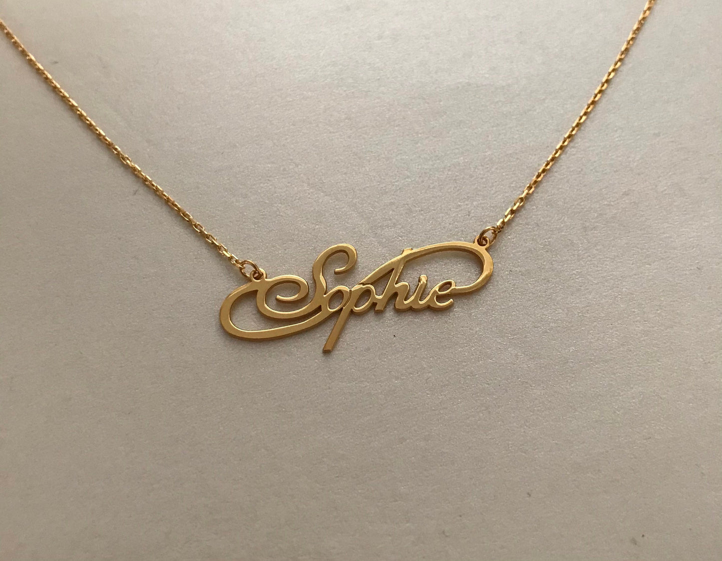 14k Solid Gold Name Necklace • Gold Name Necklace • Dainty Gold Name Necklace • Name Necklace • Personalized Jewelry • Tiny Name Necklace •