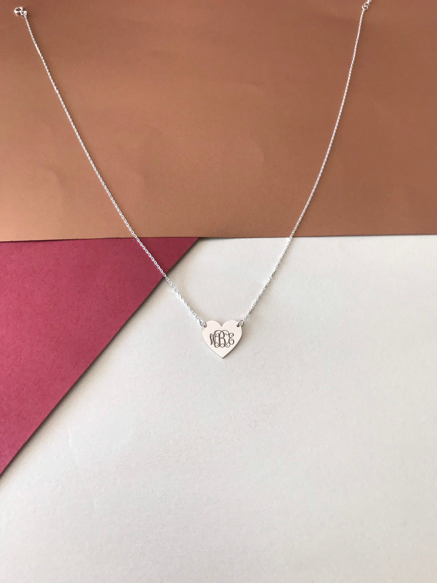 Custom Heart Necklace • Sister Mother Gift • Dainty Monogram Necklace • Bridesmaids Gifts • Personalized Gifts • Perfect Gift For Her